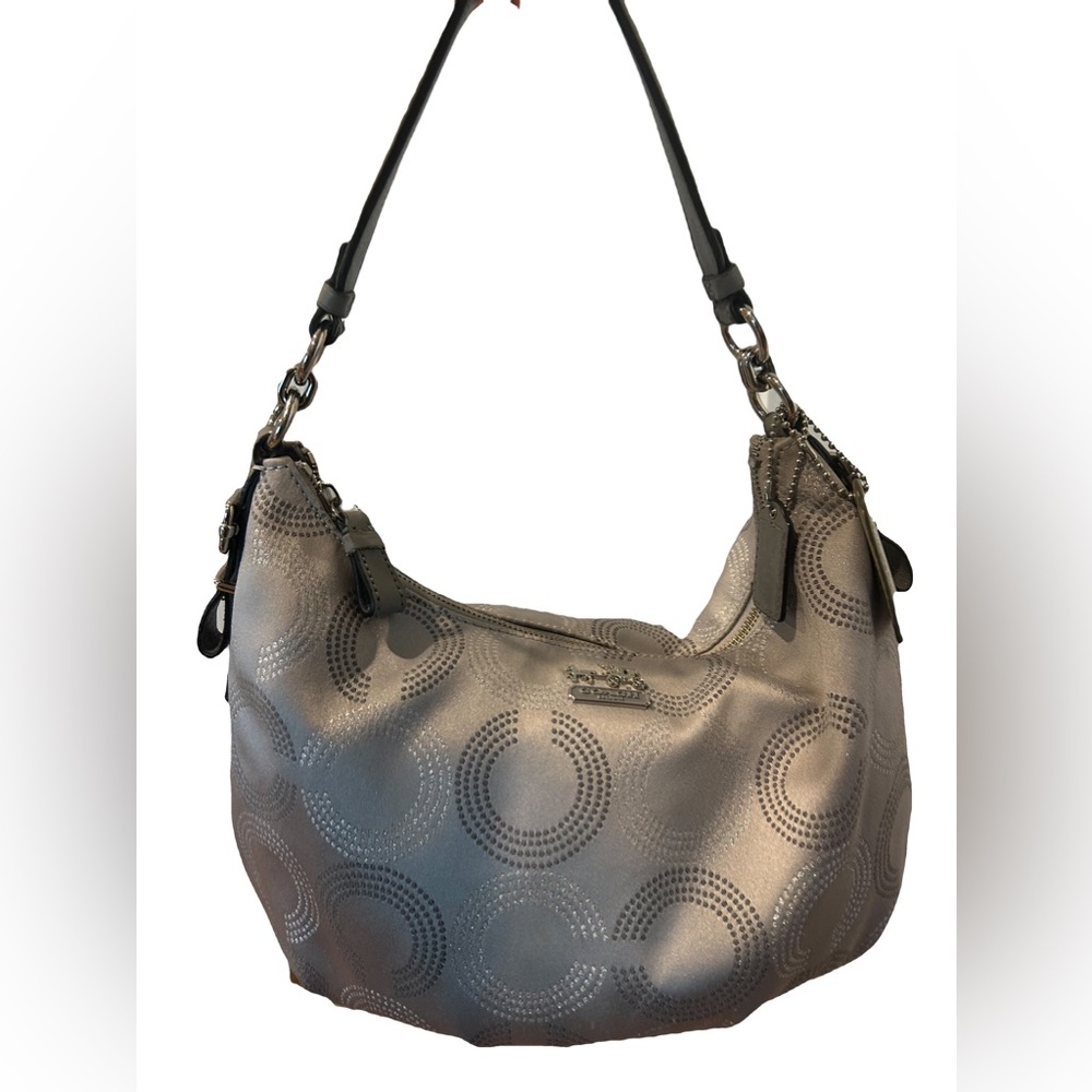 Grey Coach Shoulder Bag